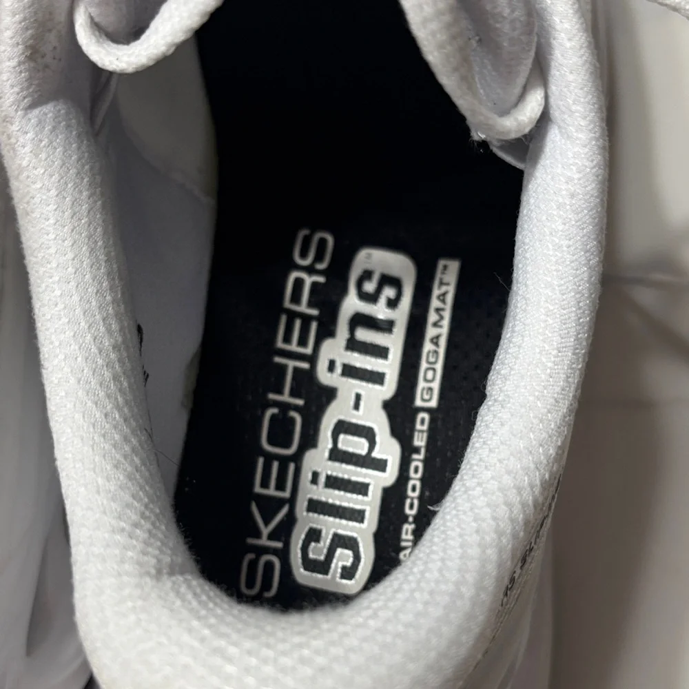 Skechers Women's White Slip-On Sneakers - Picture 14 of 17